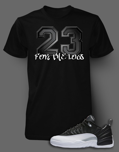 T Shirt to Match AIR JORDAN 12 LOW PLAYOFFS Shoe Pro Club Graphic Black Tee SS | eBay