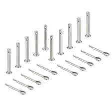 10 Pcs M3x25mm Clevis Pins Single Hole Flat Head Hitch with Cotter Pins Silver