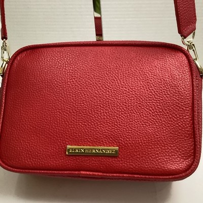 Elkin Hernandez Red Bag With Strap And Tassel Zip At Top
