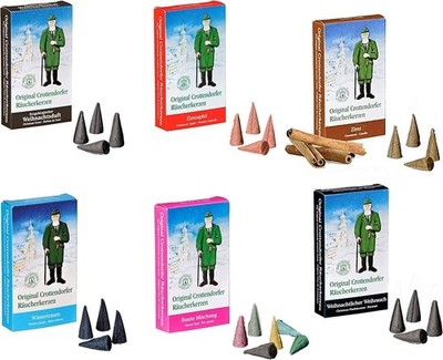Crottendorfer - Set of 6 - Christmas scent, Cinnamon apple, Cinnamon, Winter dre