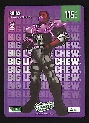 2025 Bo Jackson Battle Arena Big League Chew Purple Bojax ALT BLC-1 Card