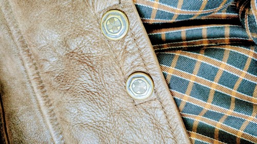 Hide Park Brown Leather Jacket Mens XL Soft Brown Top Grade Hide - Vintage Zip - Picture 8 of 12