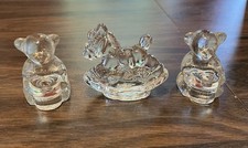 Vintage Birthday Candle Holder 1970s Clear Gl...