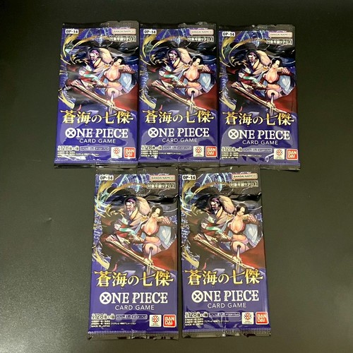 5PACKS OP-14 Azure Seas Seven Booster Pack One Piece Japanese SEALED