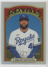 2021 Topps Heritage High Number Chrome Refractor 548/572 Carlos Santana #715 0b2