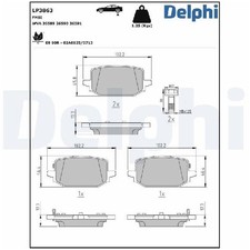Satz Bremsbeläge Bremsklötze hinten für Renault Grand Kangoo 3 Megane id80220