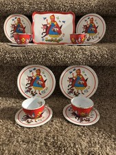 Vintage Ohio Art  Little Red Riding Hood  Tin Toy Set