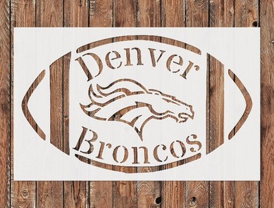 Broncos Football Stencil Template - Reusable Wall Art & DIY Crafts by StencilAir