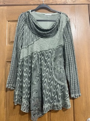 Adore Boho Style Tunic Olive Green Size Medium