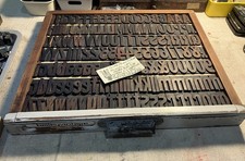 10 LINE 120 PT ATLANTIC SANS WOODEN LETTERPRESS PRINTING TYPE COMPLETE A-Z