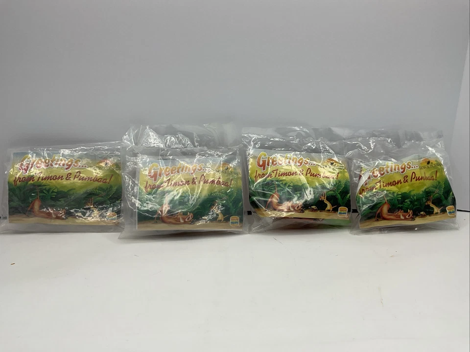 Смешанный лот из 4 запечатанных игрушек Burger King Kids Club от Timon и Pumbaa - Изображение 4 из 4