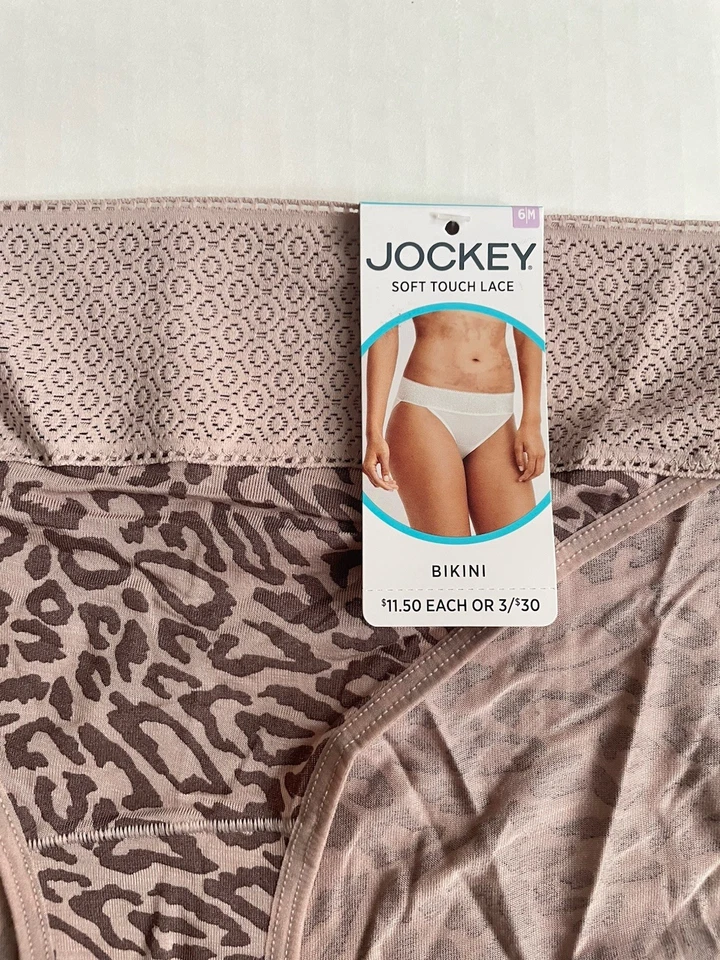 Nuevo con etiquetas Bikini Jockey para Mujer Panty Estampado Animal - Talla Mediana / 6 - ENVÍO GRATUITO Foto 3 de 4