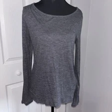New NWT  Madewell Viscose Jersey  Round Neck Long-Sleeve Top Small