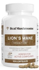 Real Mushrooms Lion s Mane Mushroom Extract Capsules 300 Caps