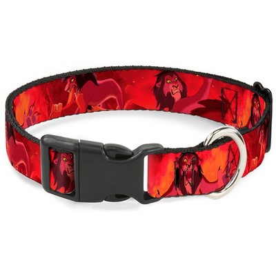 Plastic Clip Collar Simba Scar Battle Scene Fiery Red NARROW-Large 9 (US IMPORT)