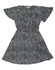 OASIS Womens Wrap Dress UK 10 Small Blue Animal Print AT06