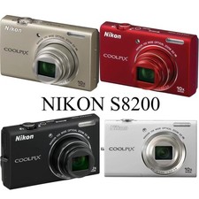 Nikon COOLPIX S8200 Digital Camera 16.1MP 14x Optical Zoom with Accessories