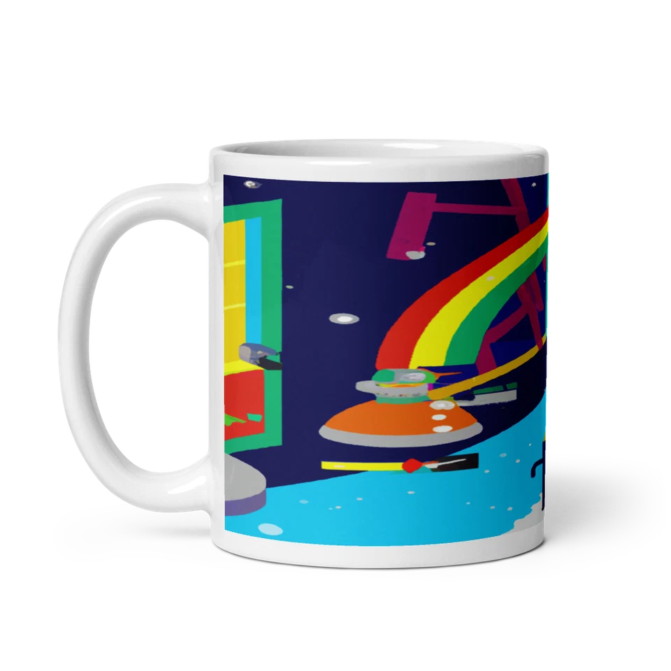 Rainbow Robotic Toy Factory Ceramic 11oz Mug - Image 3 of 3