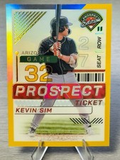 🔥⚾️KEVIN SIM 2024 Panini Prospect Edition Prospect Ticket Gold Holo SP /10!⚾️🔥