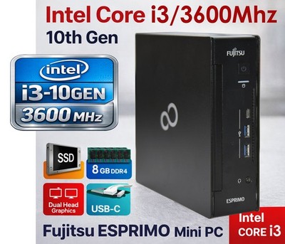 MINI COMPUTER I3-10Gen 8GB DDR4 250 GB M.2 SSD USB-C RS-232 WINDOWS 11 Q7010-i3