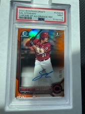2022 Bowman Draft - Chrome Draft Pick Autographs Sal Stewart #CDA-SS Orange 