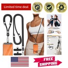 Durable Black 4-in-1 Phone Lanyard & Wrist Strap - Fits All Smartphones - 2 Pack