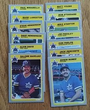 1985 FLEER BASEBALL CARDS SEATTLE MARINERS 13 CARDS