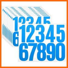 10 Sheets Vinyl House Numbers, 3 Inch Waterproof Self-Adhesive Number Sticker...