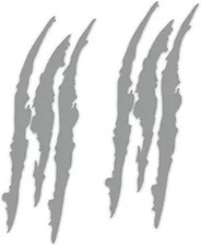 2pcs Claw Mark Decals For Cars Car Hood Decal Monster Claw Color Light Gray 2pcs Claw Mark Decals For Cars Car Hood Decal Monster Claw Color Light Gray