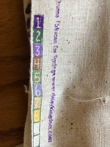 Daisy Kingdom Homespun Fabric Violets All Over & Border Unwashed 46"W by 6 yards - Picture 6 of 6