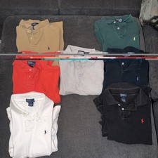 Polo By Ralph Lauren, Long Sleeve Shirts, Boys Medium 12/14, Lot Of Seven