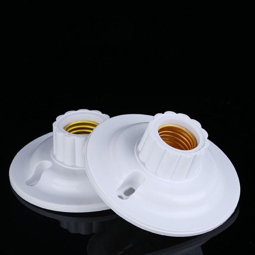 Round E27 Lamp Holder Screw LED Light Bulb Holder Fitting Socket Plug ...