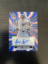 Grady Emerson 2026 Panini USA Baseball Stars & Stripes 18U Blue Prizm Auto 20/49