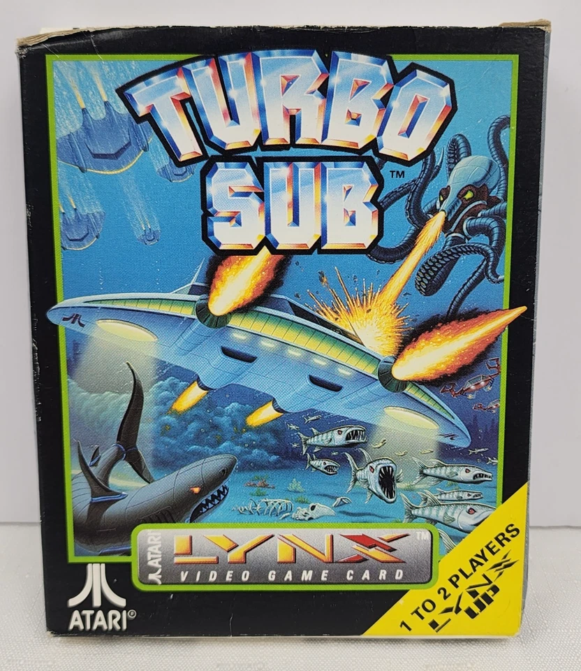 Turbo Sub - Atari Lynx Video Game Cartridge Complete w/ Poster Instruction & Box - Image 3 of 4