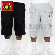 FB COUNTY MEN'S HEAVY-WEIGHT FLEECE CARGO SWEAT SHORTS