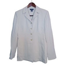 Ann Taylor Women's White Suit Jacket Blazer Size 6