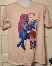 Harley Quinn Adult T-Shirt -Being Kissed by Poision Ivy XL