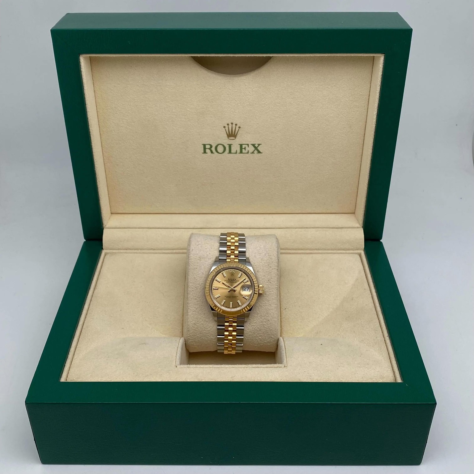 Rolex Datejust 28mm 279173 18K Yellow Gold Steel Champagne Dial Automatic Watch