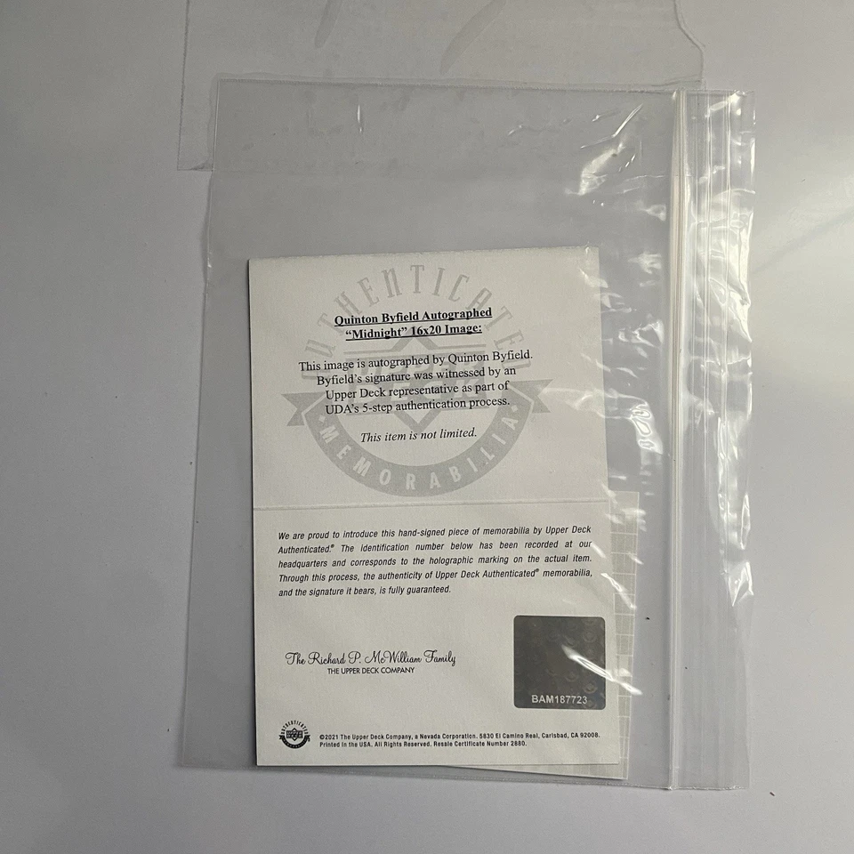 Quinton Byfield Autographed "Midnight" Picture 48/55 Limited 16x20 - Image 4 of 4