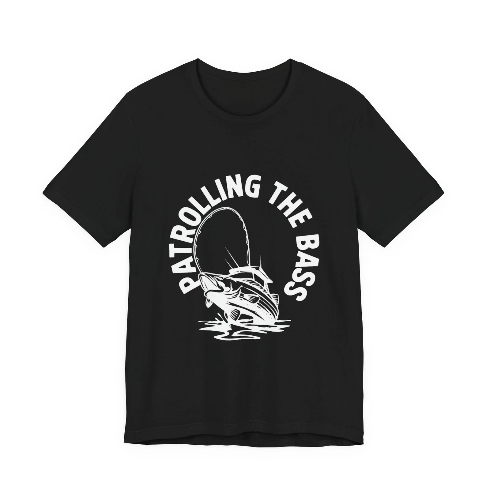 Police Officer Fishing Shirt Patrolling The Bass Funny Cop Angler Tee Gift