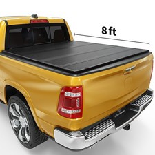8ft Hard 4-fold Tonneau Cover For 2003-2025 Dodge Ram 1500 2500 3500 Truck Bed