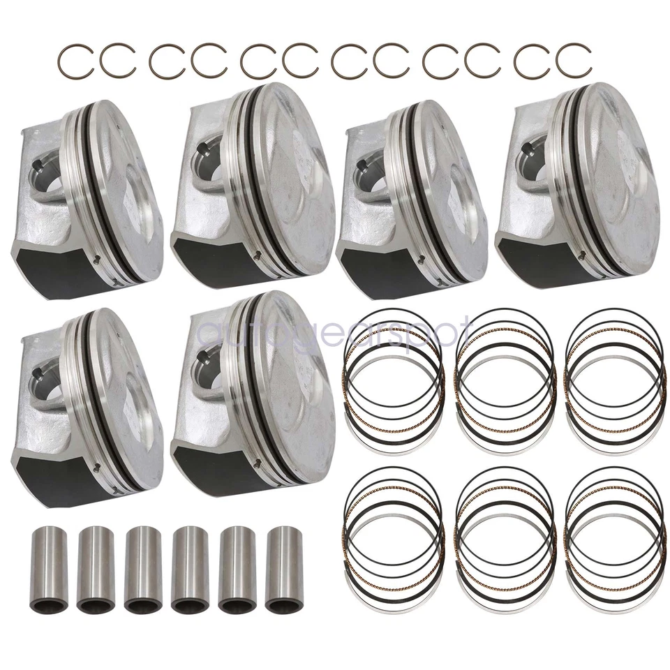 3.6L STD Pistons & Ring Kit Fit For 2009-2017 Buick Enclave Allure LaCrosse NEW - Image 2 of 4