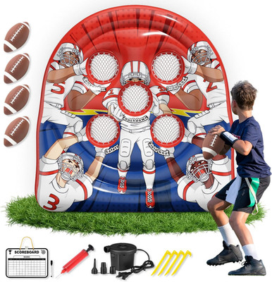 6FT Inflatable Football Target Toss Game for Events & Parties