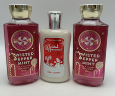 Bath Body Works Shower Gel Twisted Peppermint Lotion 3 New Full Size Read