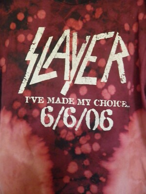Slayer I'VE Made My Choice 6/6/06 T Shirt New Music Band Shirt | eBay