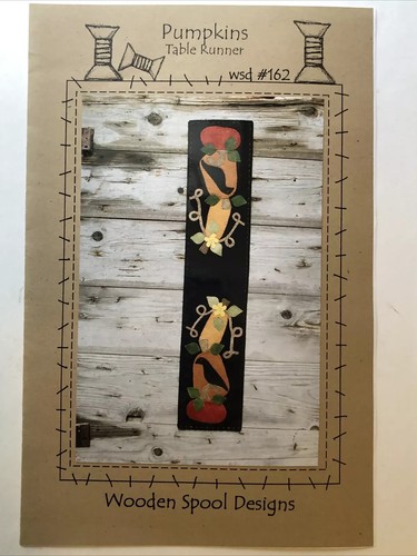 PUMPKINS Wool Table Runner Pattern by Wooden Spool Design - Picture 2 of 3