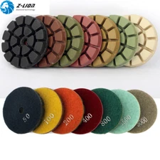 7Pcs 3" Diamond Floor Polishing Pads Resin Bond Concrete Granite Polishing Tools