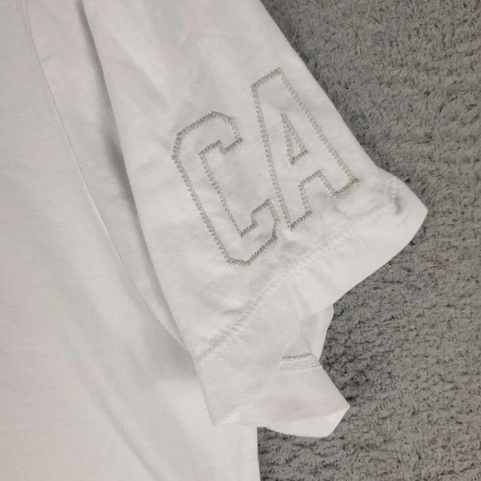 James Perse Polo 衫男式 3 码白色休闲短袖成人 * — 第 3/4 张图片