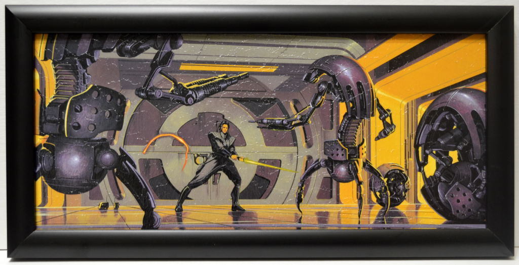 Star Wars Phantom Menace JEDI vs BATTLE DROIDS FRAMED