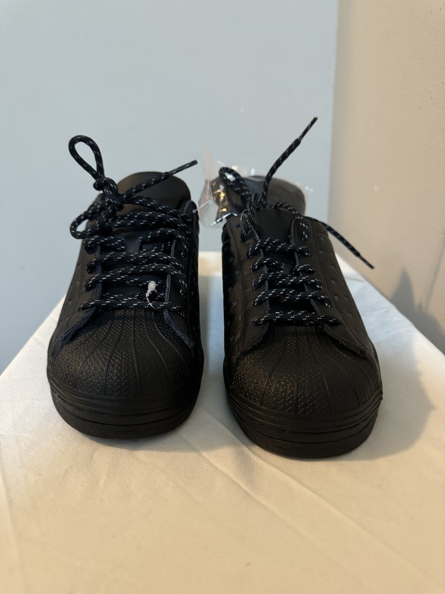 Size 10M- adidas Superstar All Black Pharrell | eBay